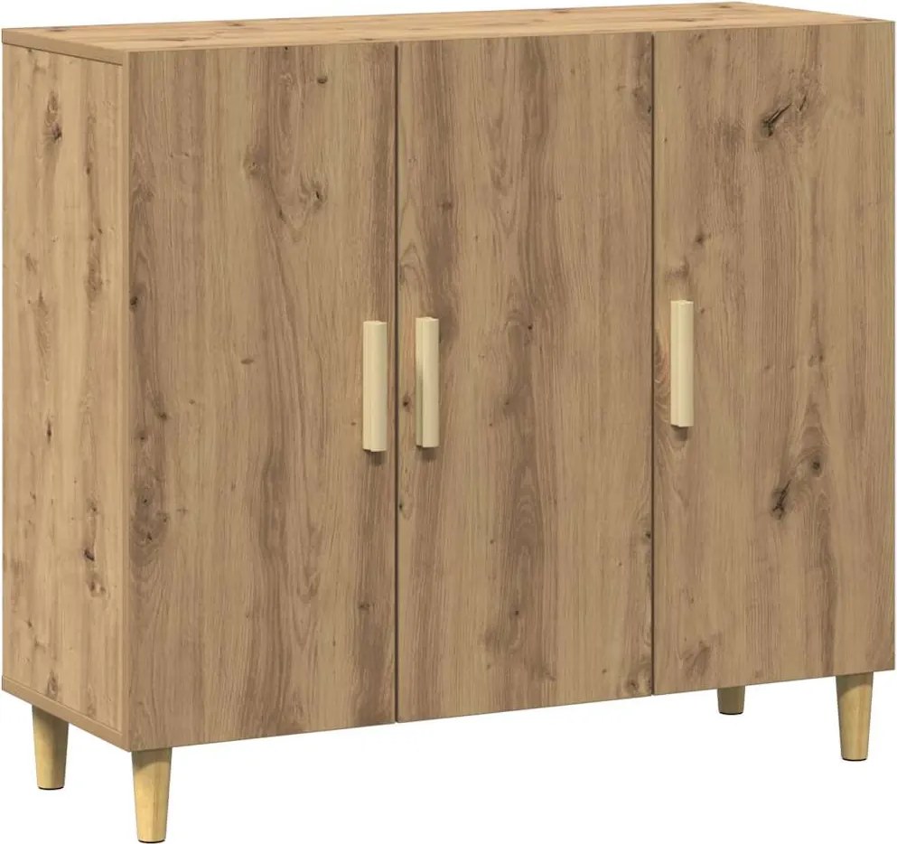 vidaXL Dulap, stejar artizanal, 90x34x80 cm, lemn prelucrat