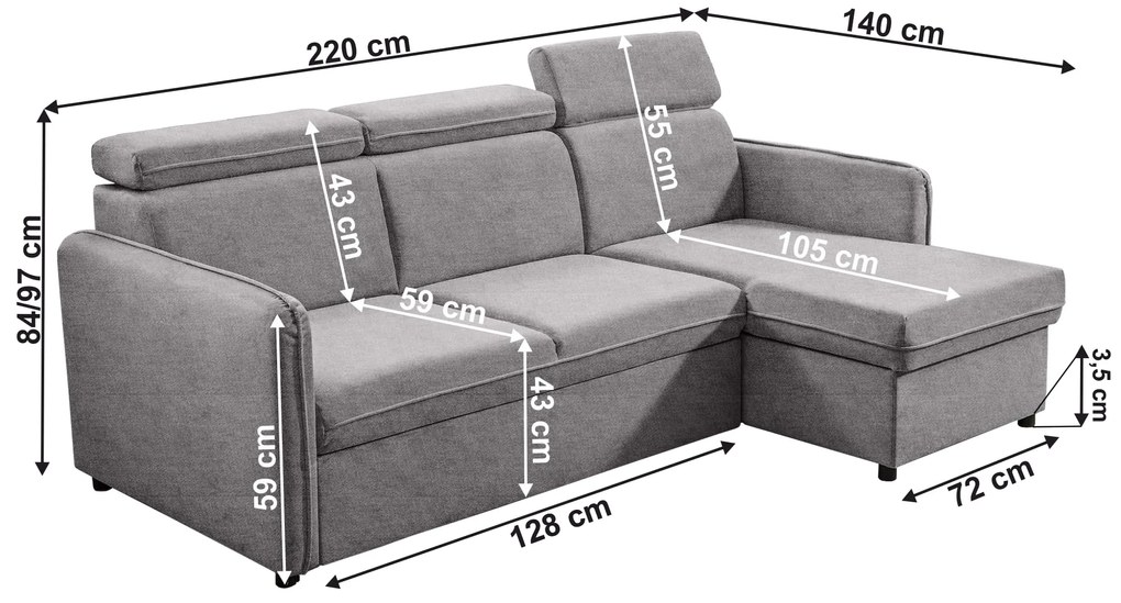 Colțar extensibil Atres (enjoy new 21) (S). 1092142