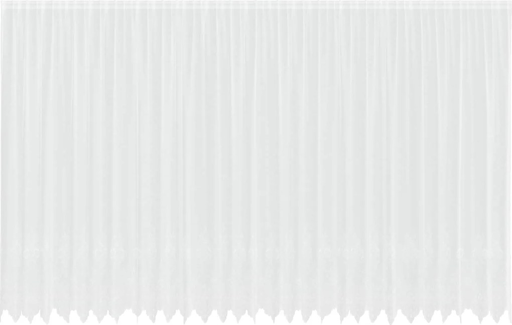 vidaXL Cortină din Dantelă cu perdele Alb 280 x 750 cm Poliester