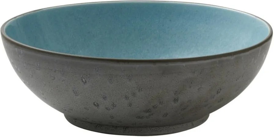 Bol din ceramică și glazură interioară albastru deschis Bitz Mensa, diametru 30 cm, gri