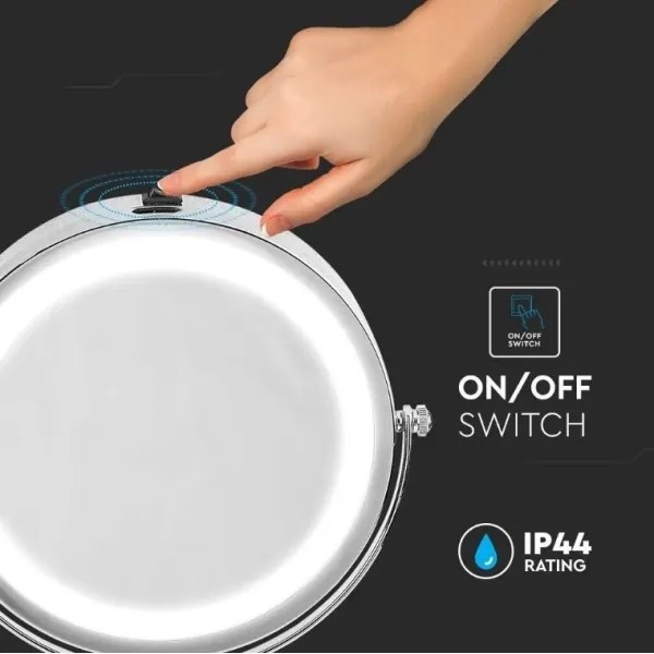 Oglindă LED cosmetică LED/3W/6V IP44