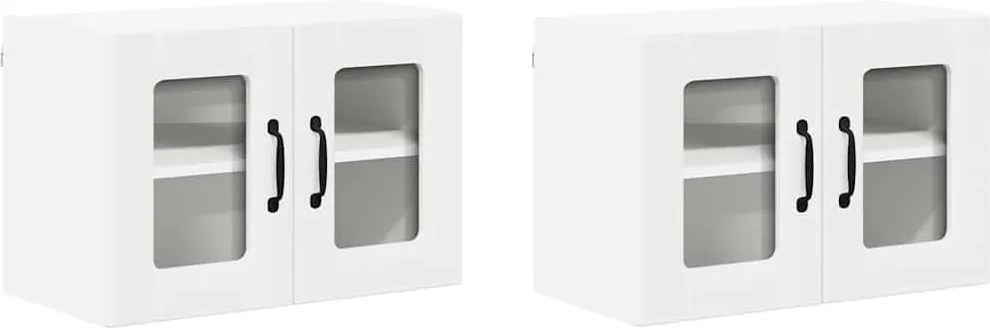 vidaXL Dulap de bucătărie 2 pcs Alb 60 x 31 x 40 cm Lemn compozit