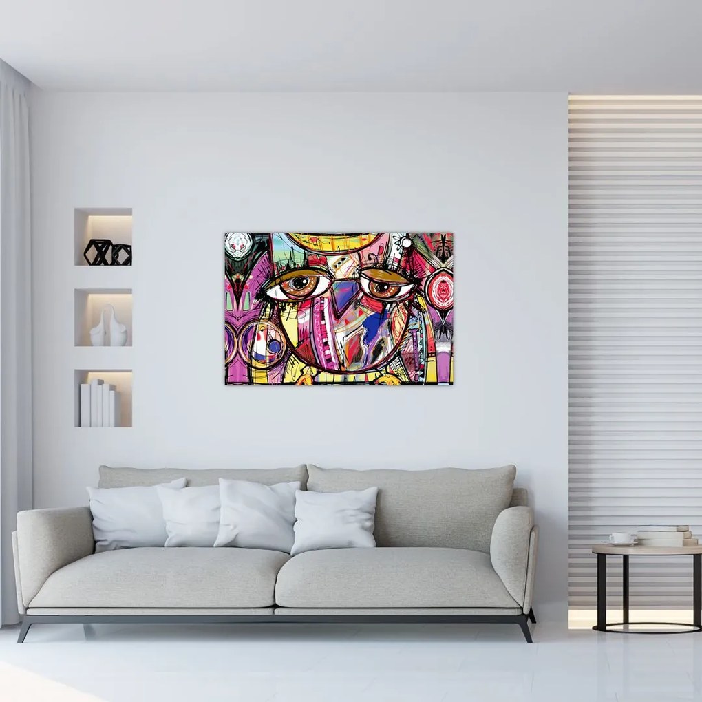 Tablou - Artă stradală - bufniță (90x60 cm)
