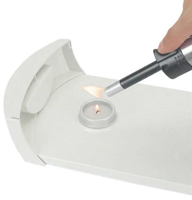 Tava servire la cald Brabantia 646997, 2 incalzitoare, Grill din aluminiu, Manere reci, Alb