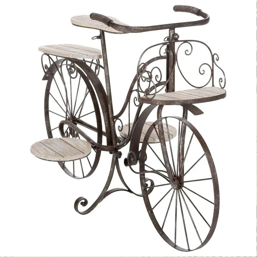 Suport flori din metal in forma de bicicleta, 59 cm