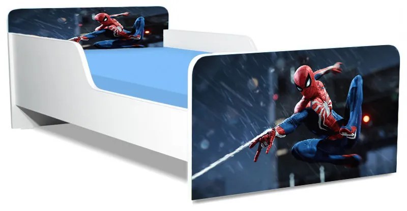 Pat Copii Spiderman Model Creativ 2-8 ani Cu Saltea Inclusa 140x70 Cm  Ptv5472