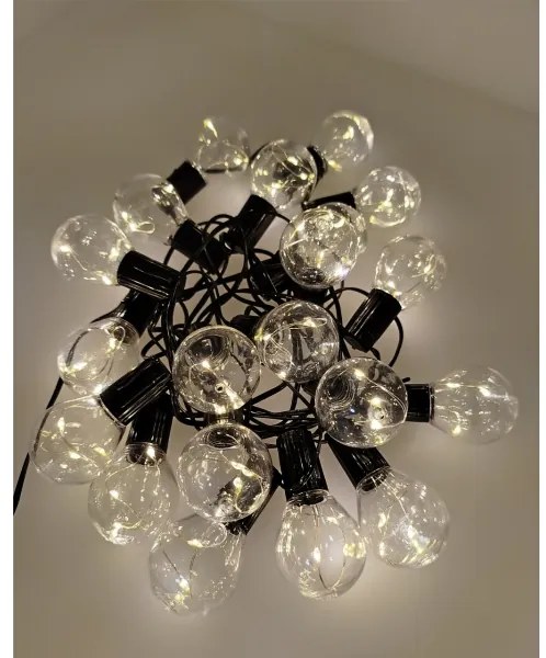 Ghirlandă LED decorativă pentru exterior 20xLED/0,075W/230V 5,8 m IP44 negru