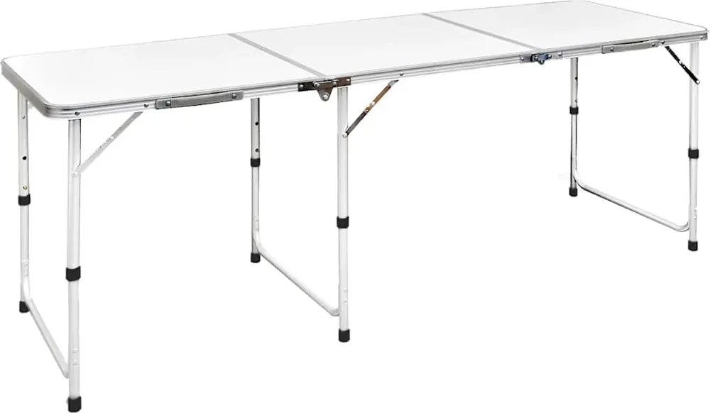vidaXL Masă camping din aluminiu reglabilă 180 x 60 cm