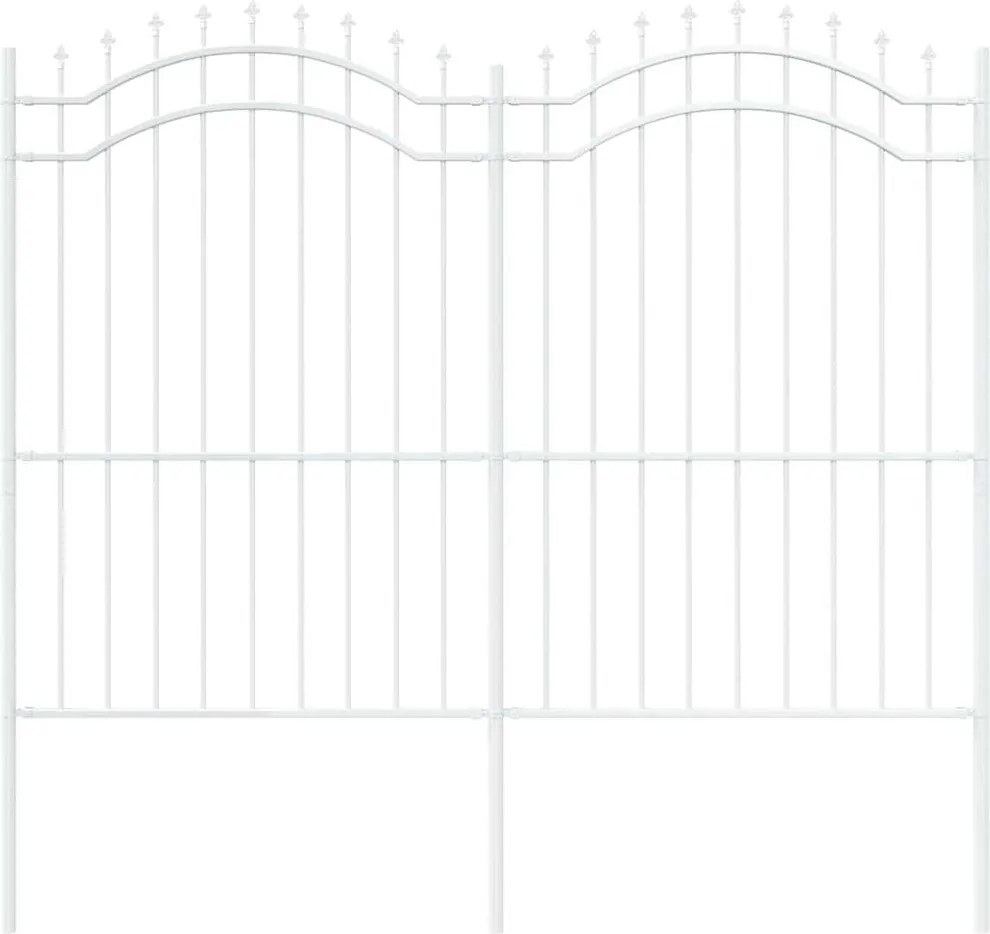 vidaXL Gard de Grădină Alb 240 x 215 cm Oțel vopsit în pulbere