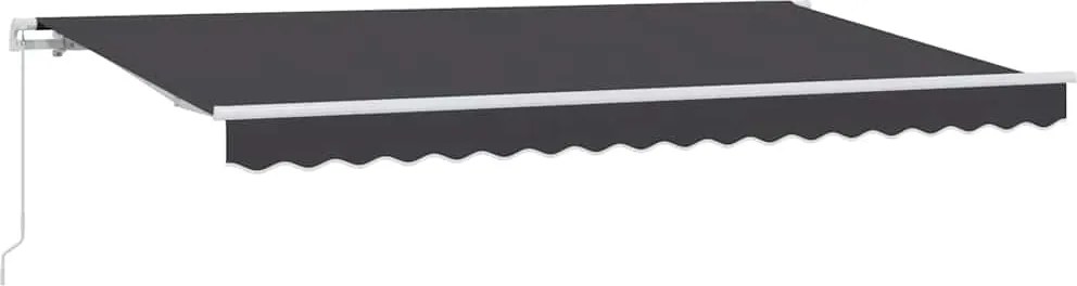 vidaXL Cortina Retractabilă Manual Antracit 400 x 200 cm țesătură