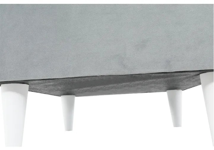 Taburet modern Culoare gri deschis/alb, RUFINO NEW