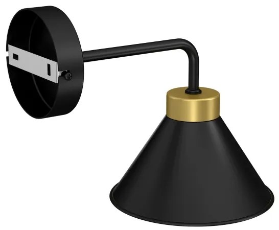 Lampă de perete DEMET 1xE27/60W/230V neagră/aurie