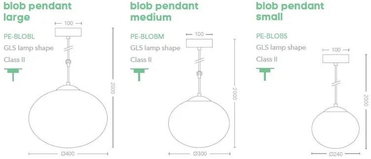 Lustra / Pendul design modern Blob 40cm