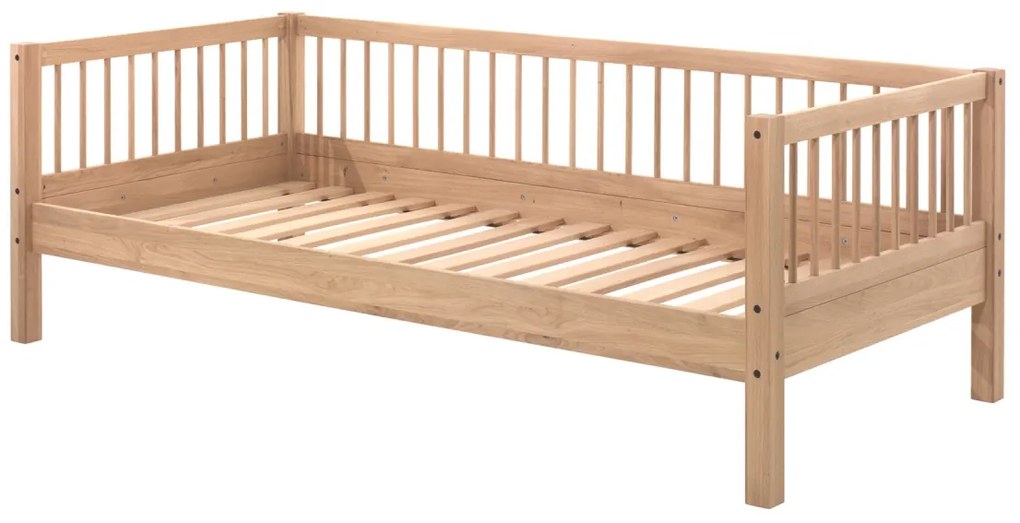 Set FORREST OAK format dintr-un Pat copii supraetajat (90 x 200 cm), un sertar și o bară de siguranță.