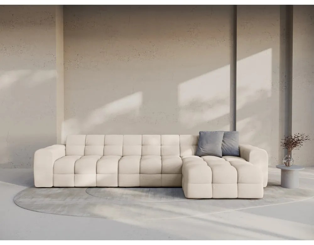 Colțar bej (cu colț pe partea dreaptă, cu șezlong) Kendal – Micadoni