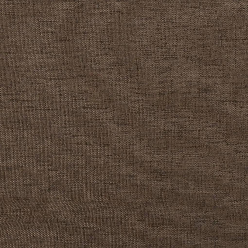 Fotoliu canapea cu taburet, maro, 60 cm, material textil Maro, 92 x 77 x 80 cm