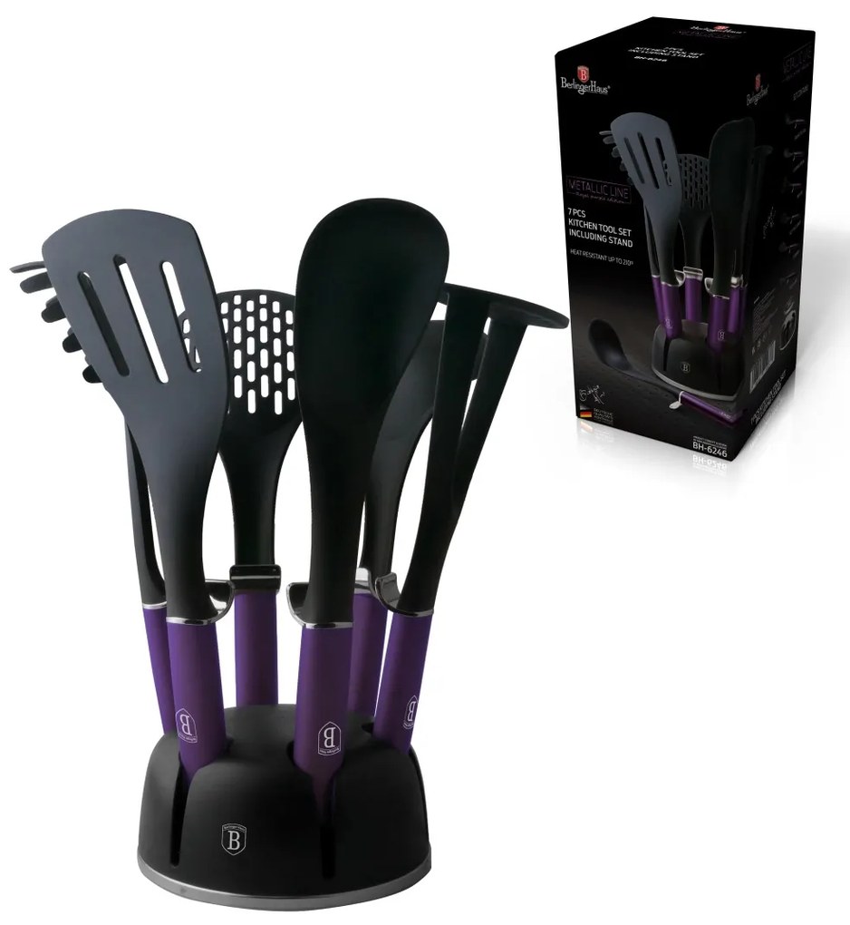 Set ustensile bucatarie 7 piese Purple Berlinger Haus BH 6323