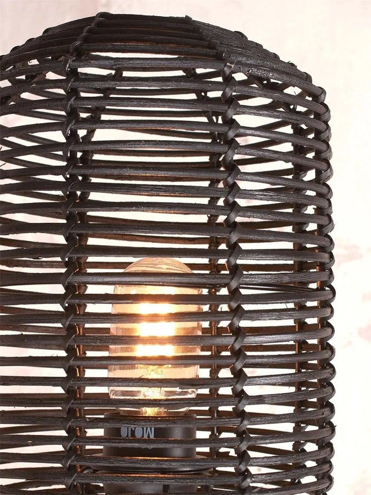 Veioza eco din bambus cu ratan Tanami bl/tube S, bl