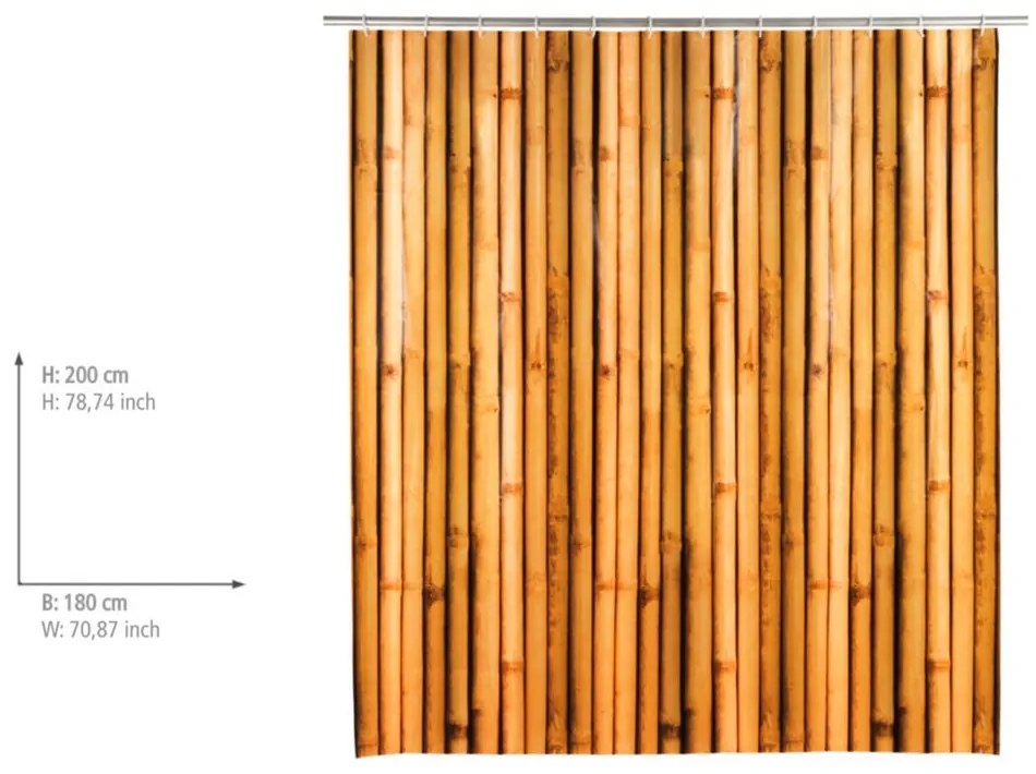 Perdea de duș Wenko Babusa, portocaliu