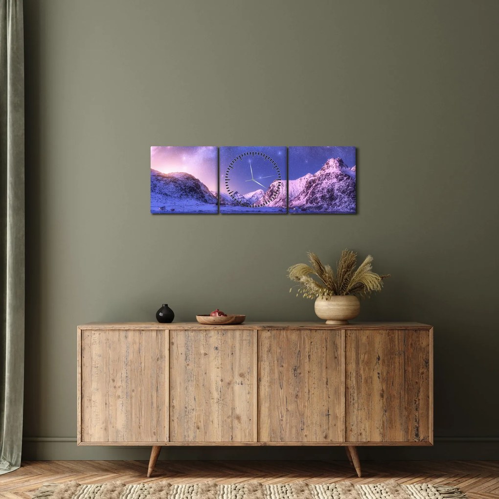 Tablou - Peisaj arctic (cu ceas) (90x30 cm)