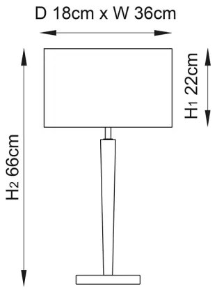 Lampă de masă MORETO 1xE27/60W/230V crom lucios/gri