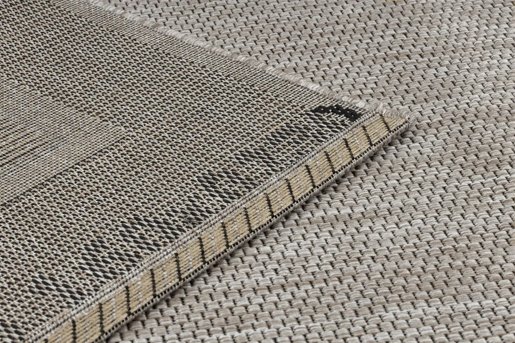 Covor sisal Floorlux 20195 argintiu  si negru