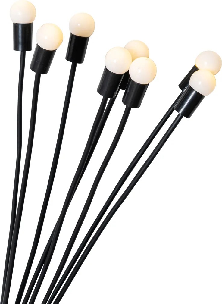 Lampă de exterior cu picior neagră, inclusiv LED cu panou solar și țăruș pentru sol - Fire Fly