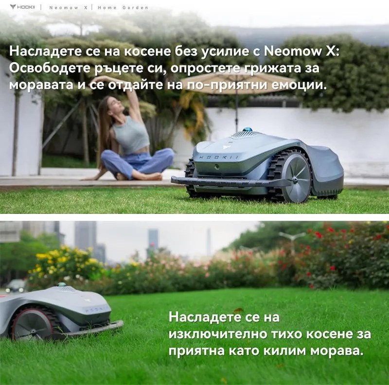 Robot tuns iarba/gazon HOOKII Neomow X Pro, 6000 m², 4 moduri, Functionare fara cablu sau antene, 60 dB, Wi-Fi, 4G, Bluetooth, Autonomie 180 min, Gri