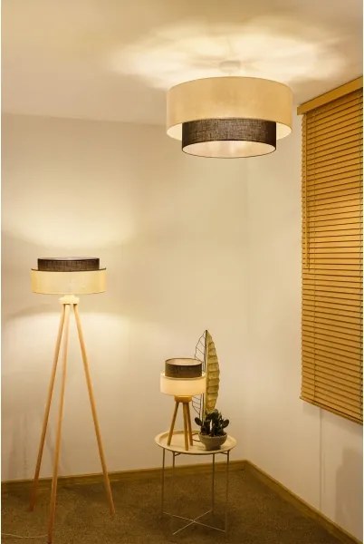 Brilagi - Plafonieră LED BOHO STYLE, 3x E27, 15W, 230V, Ø 60 cm, crem/maro