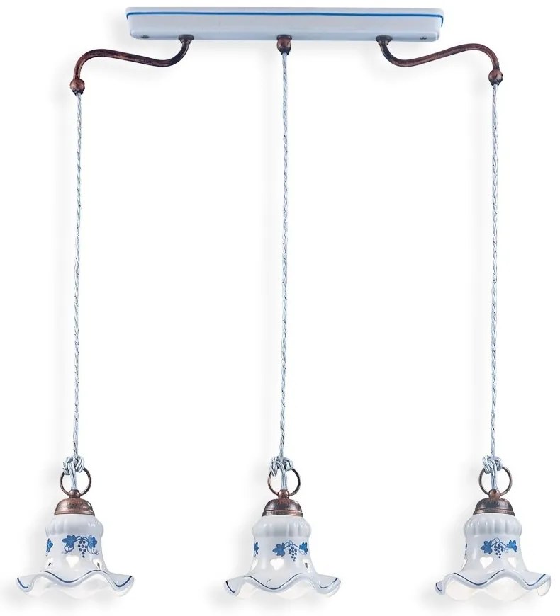 Lustra clasica cu 3 pendule realizata manual din ceramica CHIETI