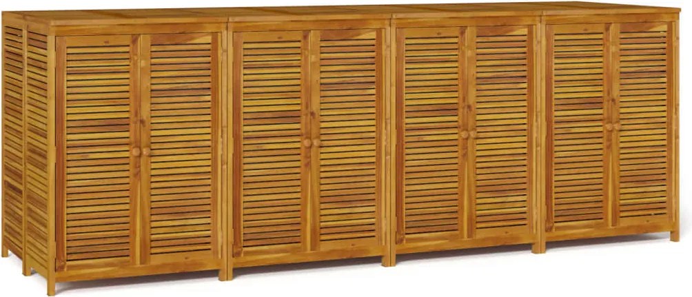 vidaXL Ladă depozitare de grădină, 280x87x104 cm, lemn masiv acacia