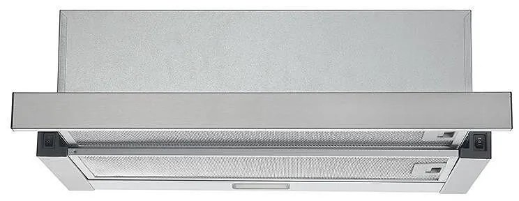 Hota incorporabila Crown CT6040IX, 65W, 353 m³/h, 2 trepte, Telescopic, Iluminare LED, Inox