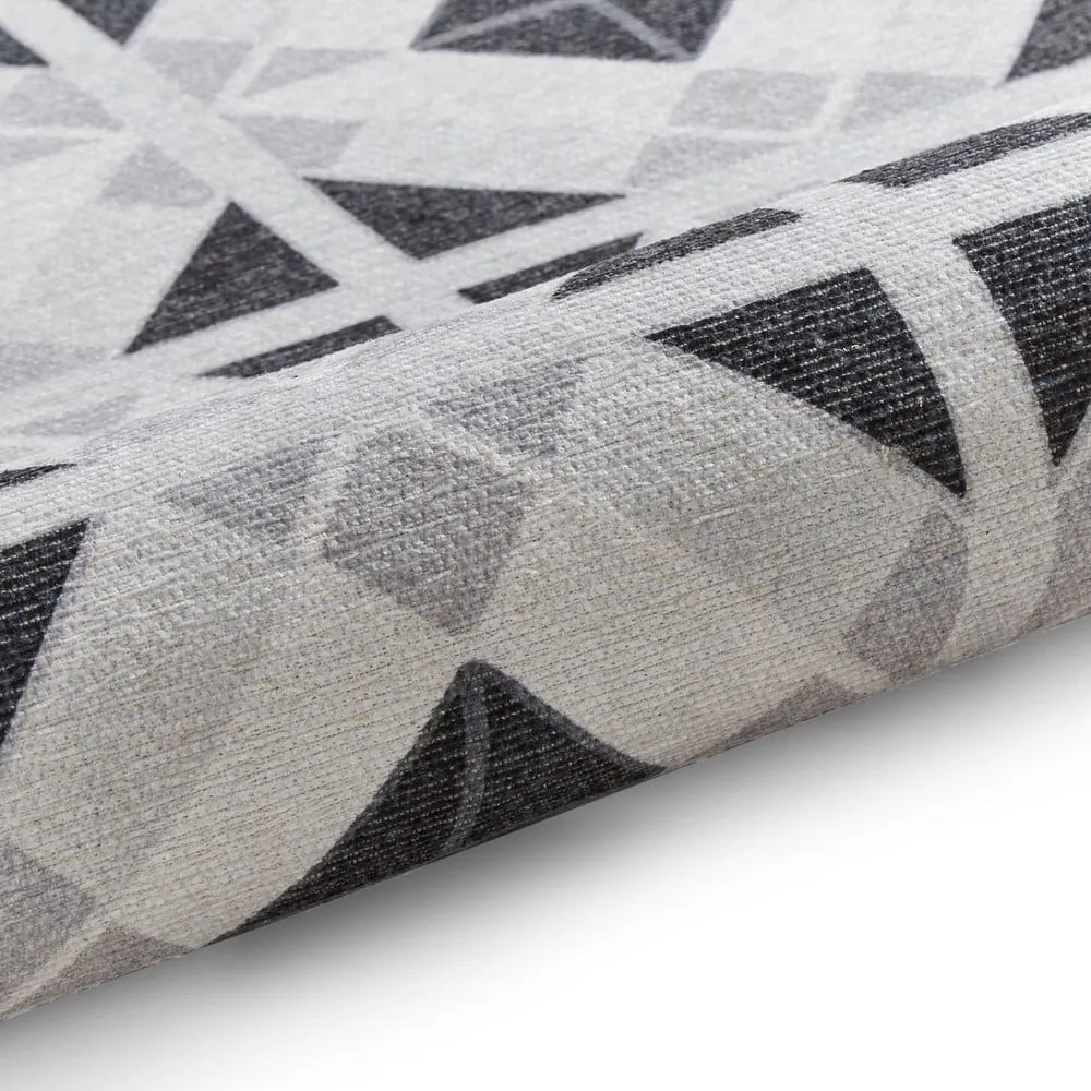Covor tip traversă gri deschis-gri închis lavabil 61x170 cm Victoria Light – Think Rugs