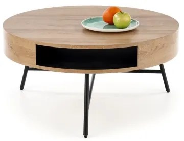 Măsuță de cafea CAMILA 41x80 cm stejar auriu/negru