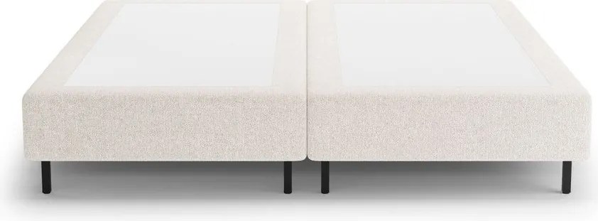 Pat matrimonial crem tapițat fără tăblie 180x200 cm Whale – Micadoni