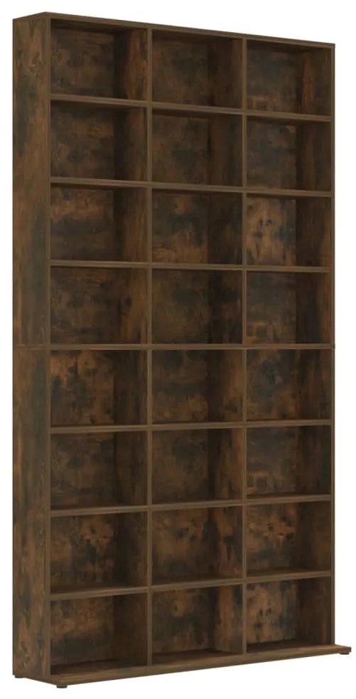 815090 vidaXL Dulap CD-uri, stejar fumuriu, 102x23x177,5 cm, lemn prelucrat