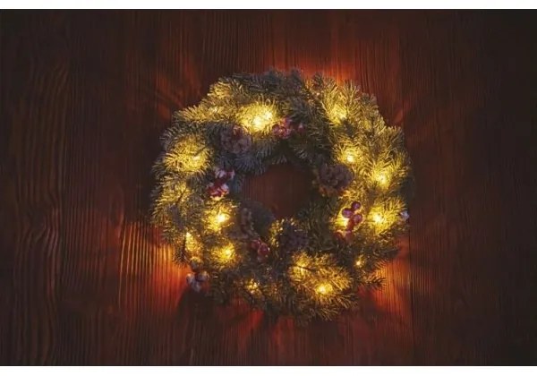 Decorațiune LED de Crăciun 20xLED/2xAA d. 38 cm