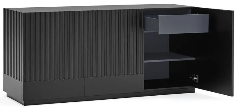 Comodă Teulat Doric, lățime 150 cm, negru