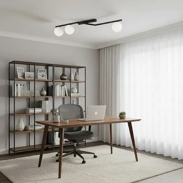 Plafonieră de tavan NATON 3xE14/10W/230V negru/alb