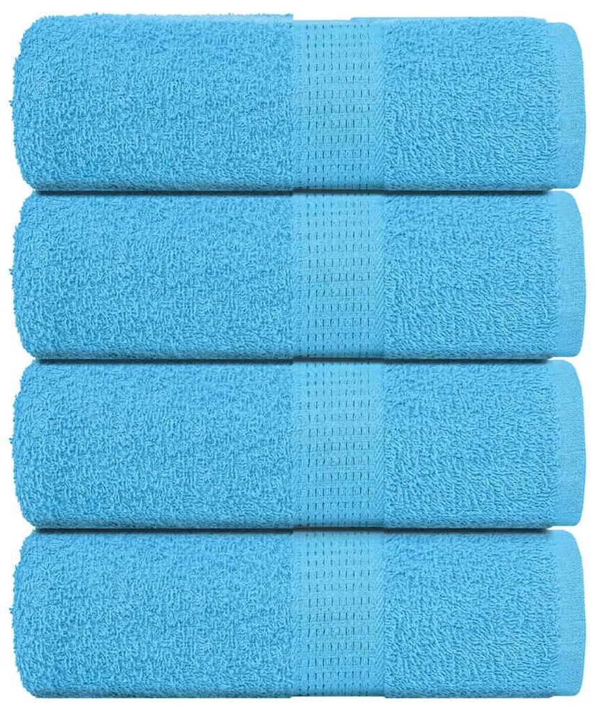 vidaXL Prosoape pentru oaspeți 4 buc turcoaz 360 g/m² 100% bumbac