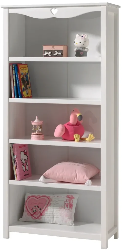 Set AMORI Mobilier Cameră Copii, 5 Piese, Alb, Stil Romantic – Vipack