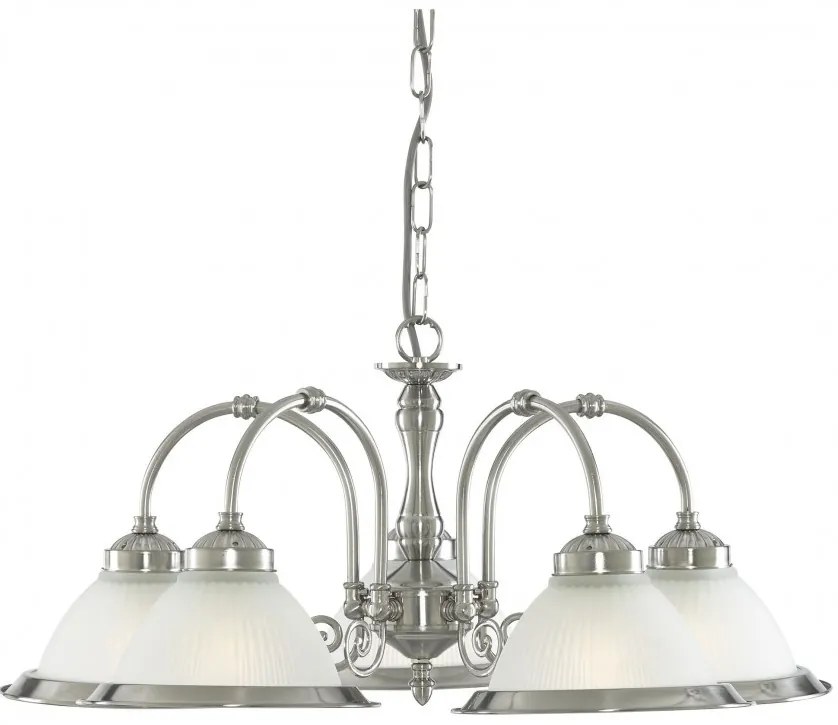 Lustra suspendata stil clasic American Diner 5L argintiu 1045-5 SRT