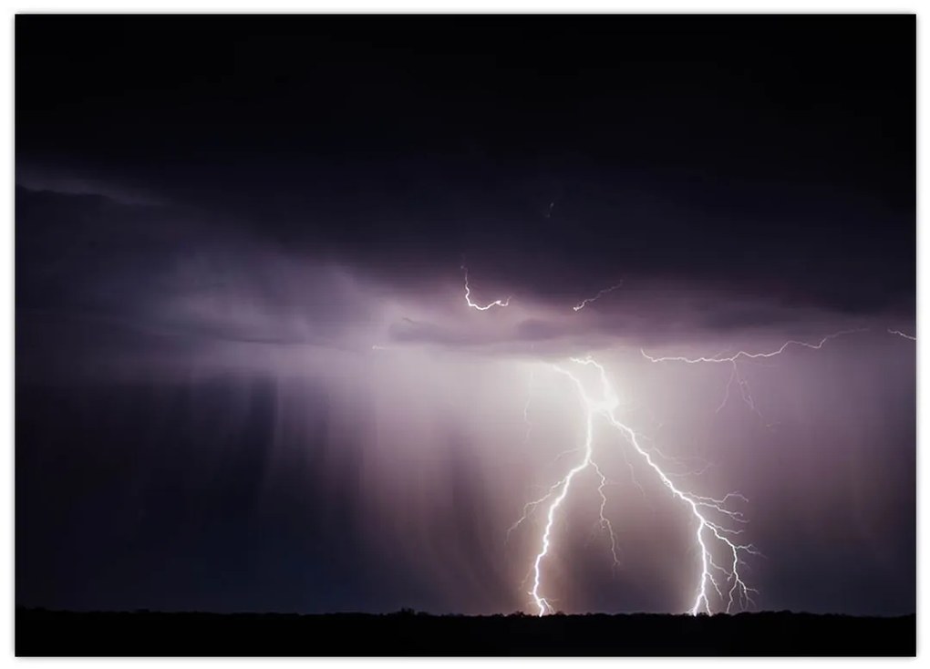 Tablou pe sticlă - Furtună (70x50 cm)