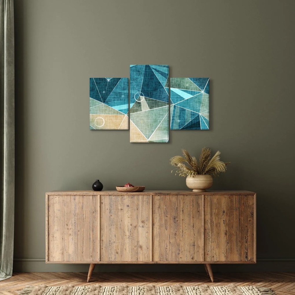 Tablou - Abstract turcoaz (90x60 cm)