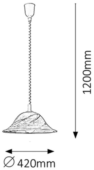 Rabalux 3954 - Lustra ALABASTRO 1xE27/60W/230V