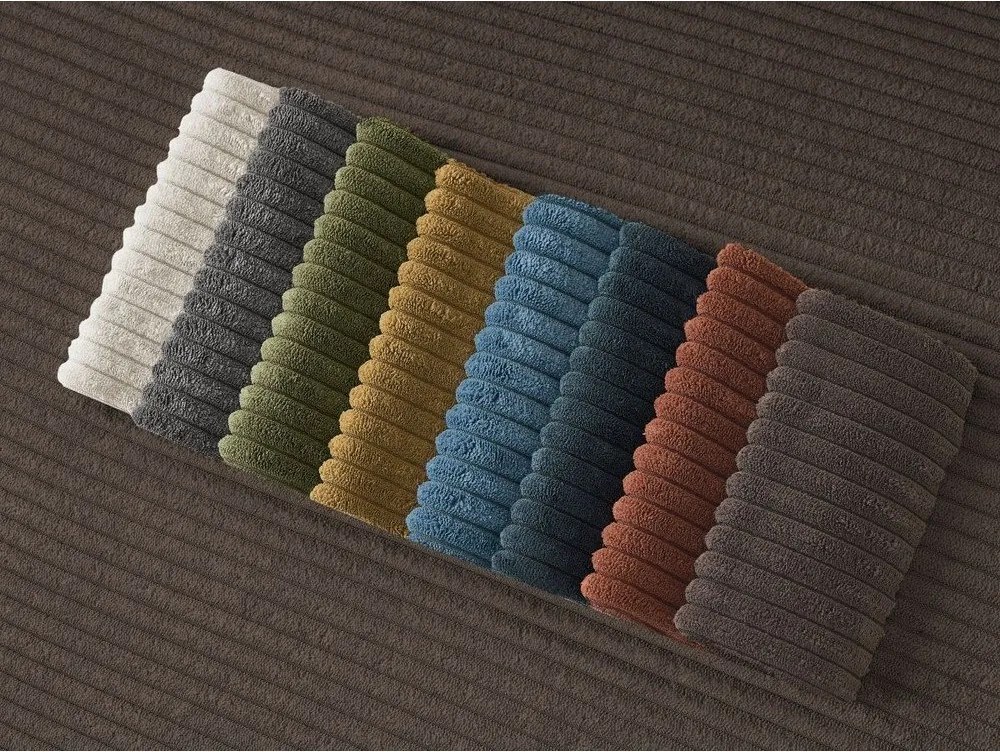 Canapea maro cu tapițerie din catifea reiată 242 cm Giorgia – Bobochic Paris