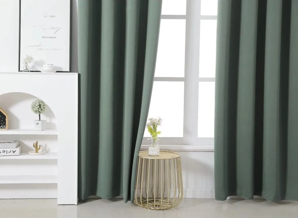 Perdea OXFORD 140x270 cm, gri-verde Agatat: Rejansa