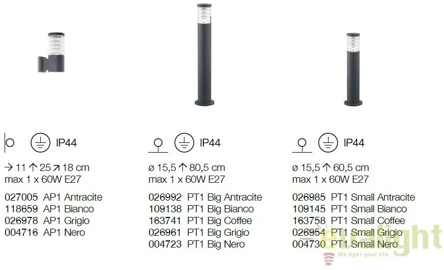Stalp exterior design modern TRONCO PT1 H80 COFFEE 163741