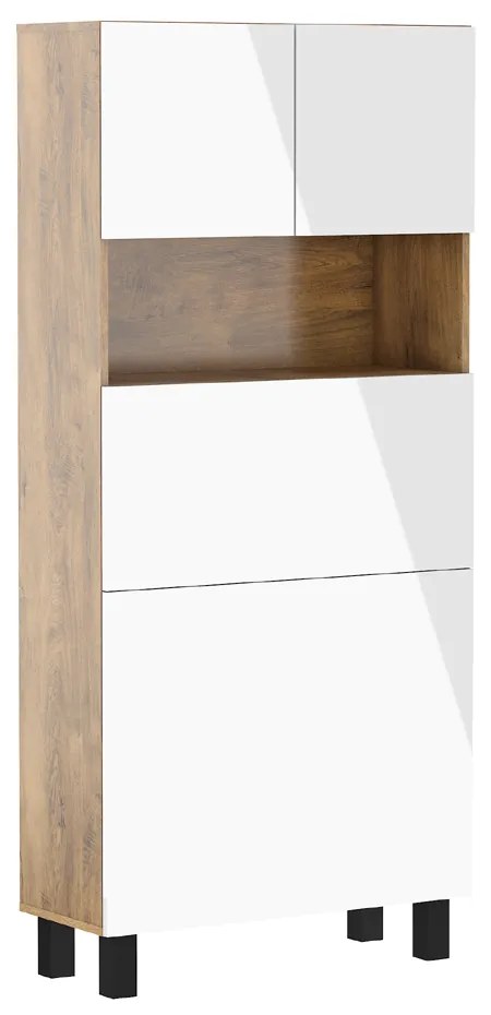 Masă PC Home (alb lucios + Stejar burgund). 1124936