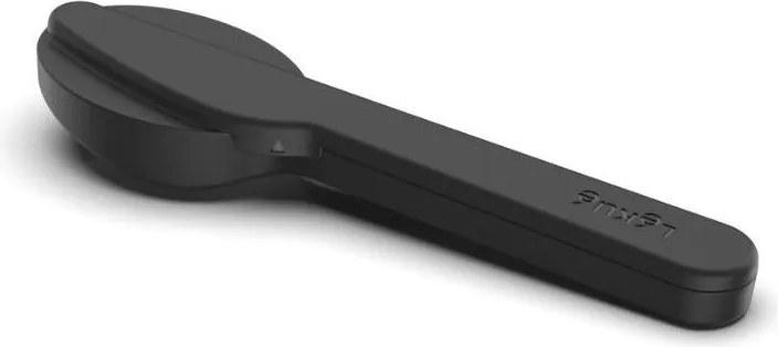 Set de tacâmuri de călătorie negru/argintiu din oțel inoxidabil 3 buc. To Go – Lékué